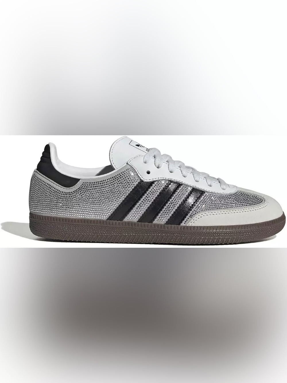 Women's Adidas Samba Sneakers white bling